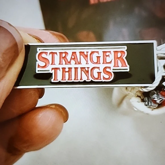 Stranger Things "Hellfire Club" Card Holder & Laynard Set with Brown Furry Bag - Picture 4 of 16